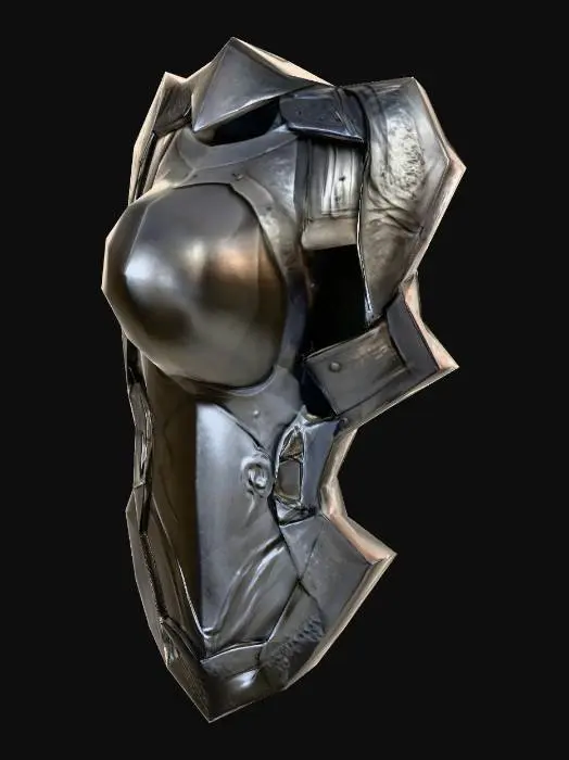 3D model for Knee plate from a suit of armor. Low Poly. No Charakters, No Legs.