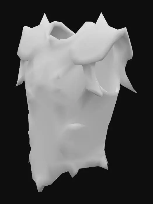 3D model for Chest plate from a suit of armor. Low Poly. No Charakters, No Legs.