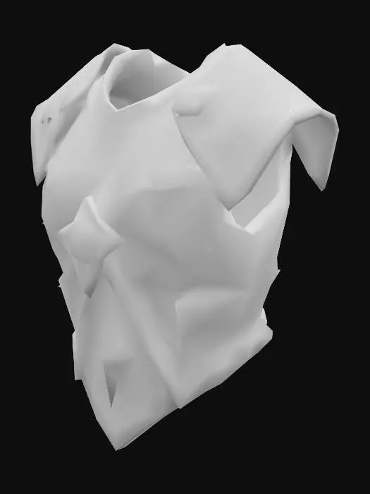 3D model for Chest plate from a suit of armor. Low Poly. No Charakters, No Legs.