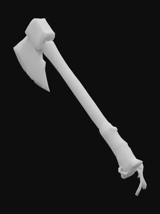 3D model for Zweihandaxt auf beiden Seiten eine Klinge. Mit Diamanten.