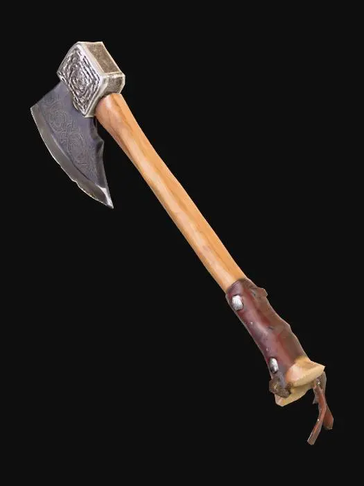 3D model for Zweihandaxt auf beiden Seiten eine Klinge. Mit Diamanten.