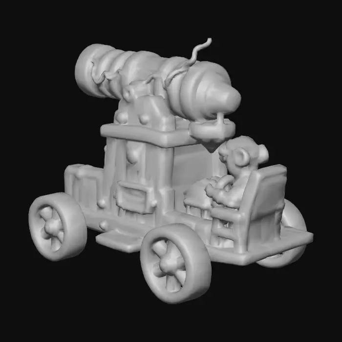3D model for Steampunk Siege Cart