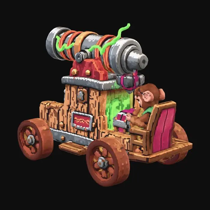 3D model for Steampunk Siege Cart