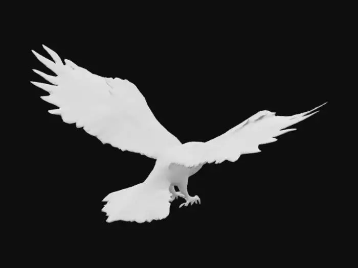 3D model for hyper realistic, extremely detailed flying Buzzard