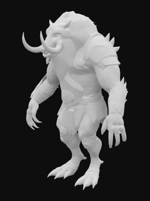 3D model for High resolution, Fantasy, Highly Detailed, Ultra Realistic, furry fur, brown beartaur, armored, Full Body, Symmetrical Body