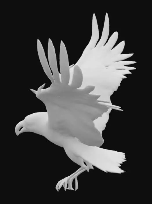 3D model for hyper realistic, extremely detailed flying condor