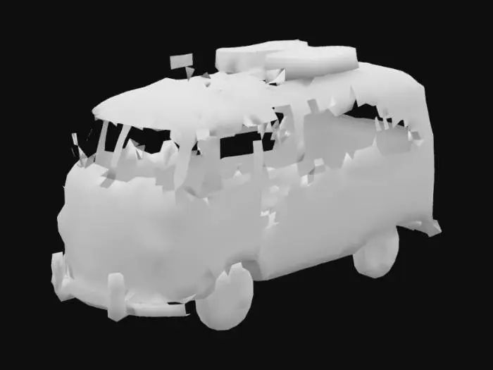 3D model for A stylized run down vw camper