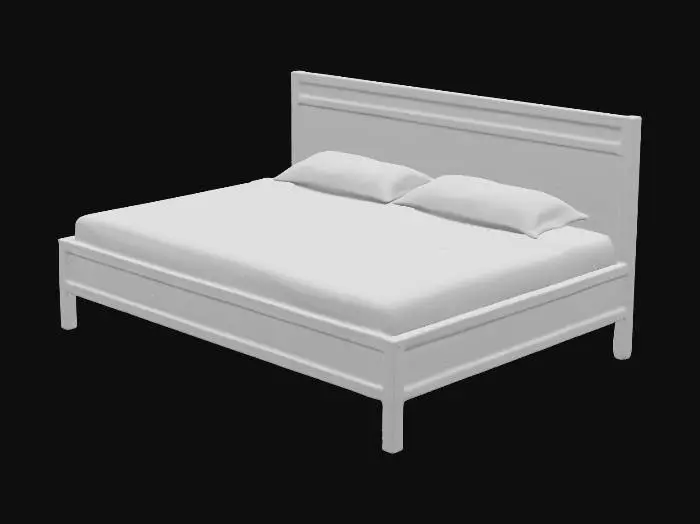3D model for Wooden Bed Frame