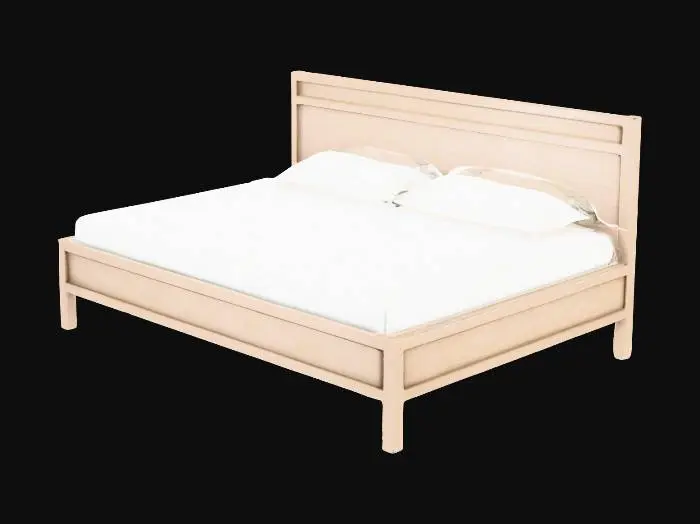 3D model for Wooden Bed Frame