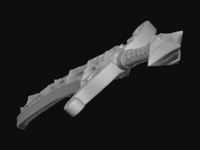 3D model for una espada magica como excalibur con magia azul