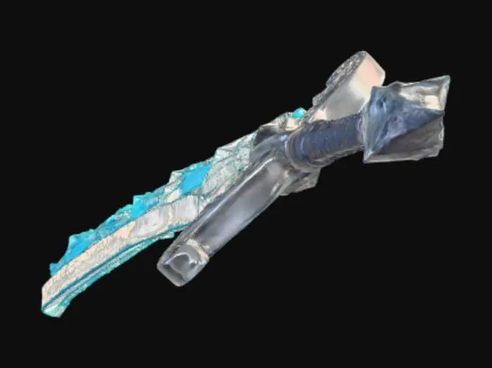 3D model for una espada magica como excalibur con magia azul