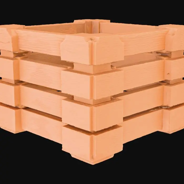 3D model for Low poly square wooden crate, stylized game asset, clean topology, simple geometry, no text or logos, optimized for real-time rendering, PBR-ready texture.