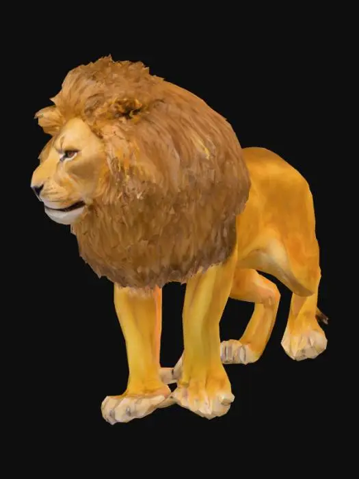3D model for a lion which look likes real lion
