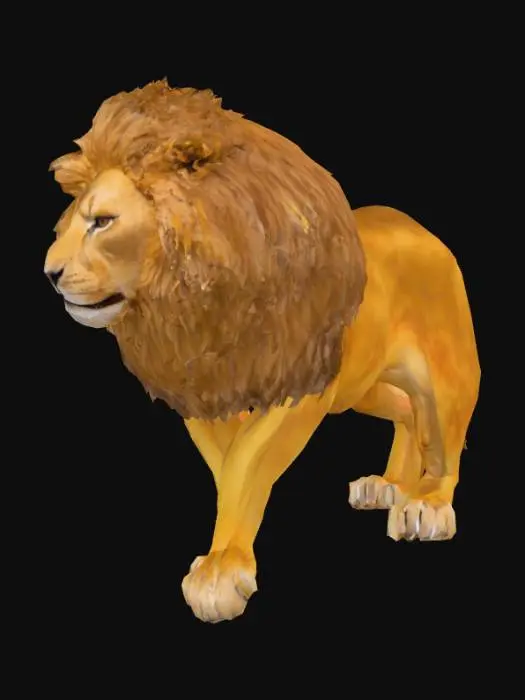 3D model for a lion which look likes real lion
