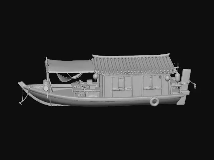 3D model for Traditional Chinese Houseboat