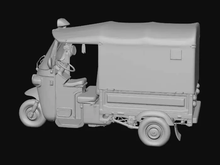 3D model for grunge-china-rickshaw