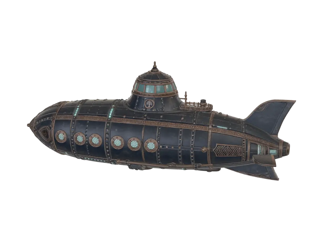 Mali Sub - Submarine 3D model, vytvořený pomocí AI