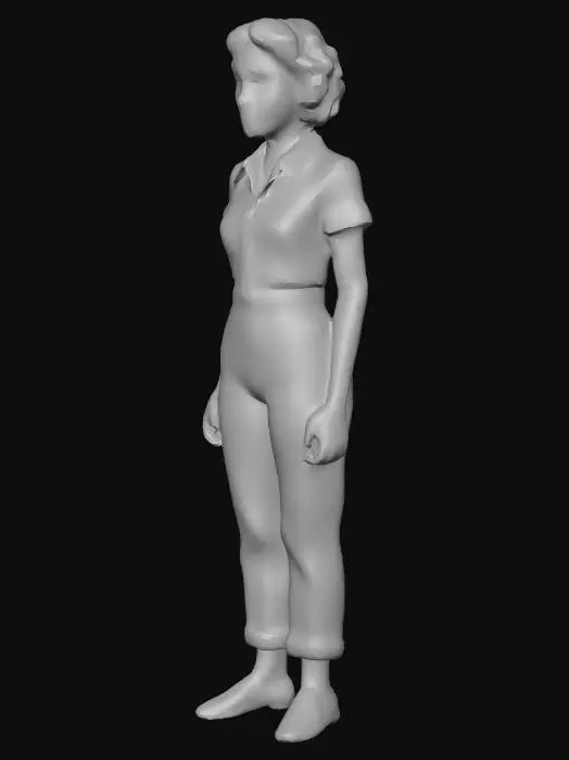 3D model for Vintage Style Doll