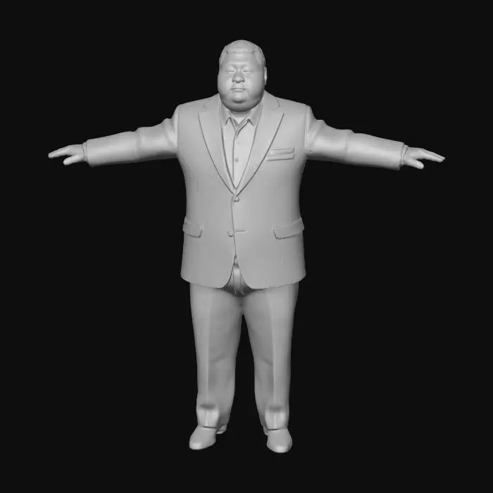 3D model for Arms Outstretched in a Blue Suit