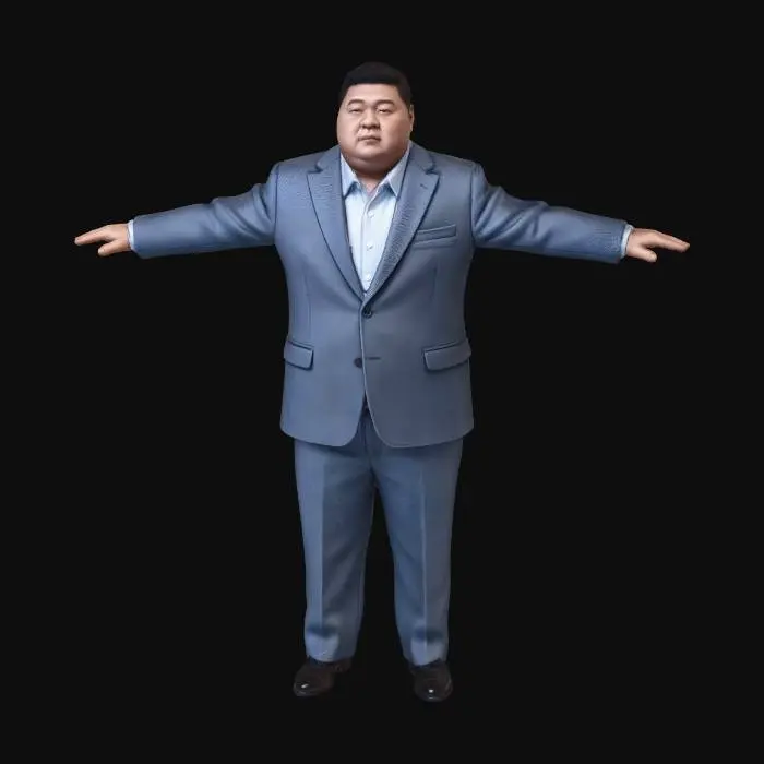 3D model for Arms Outstretched in a Blue Suit