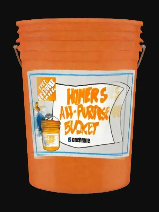 3D model for Orange Utility Bucket, aka the homer bucket