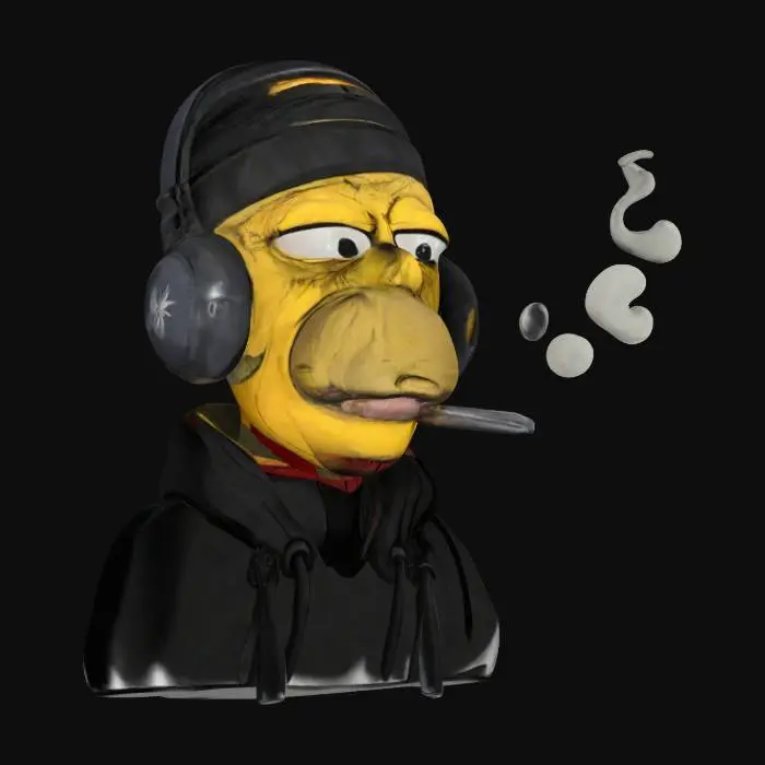 3D model for Chill Vibes: homer doom scrolls