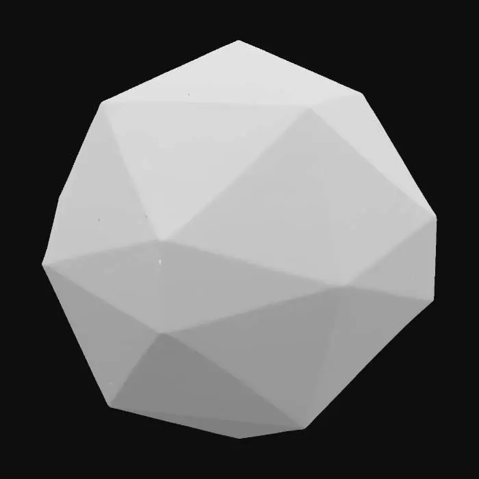 3D model for Un dodecaedro regolare: un solido formato da dodici facce pentagonali regolari (con tutti gli spigoli uguali tra loro)