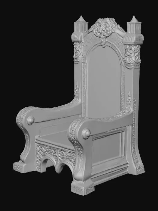 3D model for medeval dungeon chair
