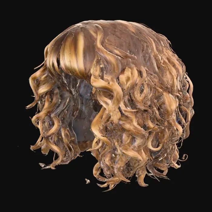 3D model for Curly Waves Wig