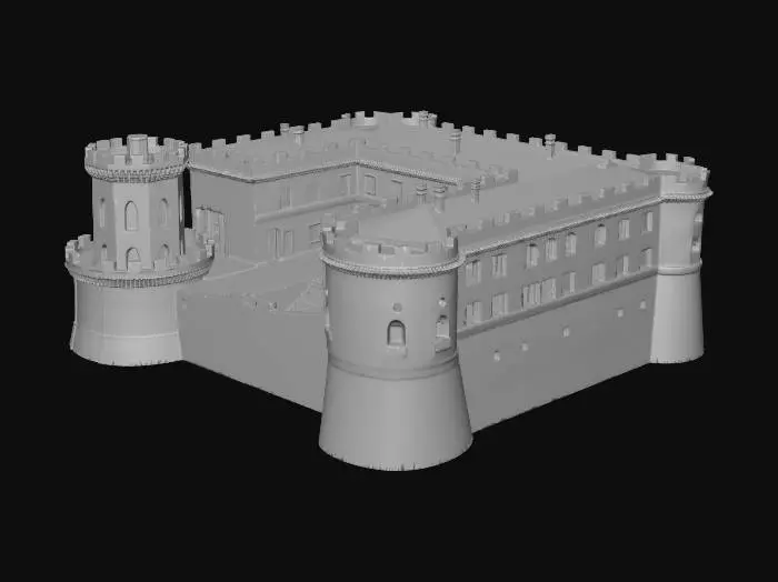 3D model for Medieval Fortress Aerial View