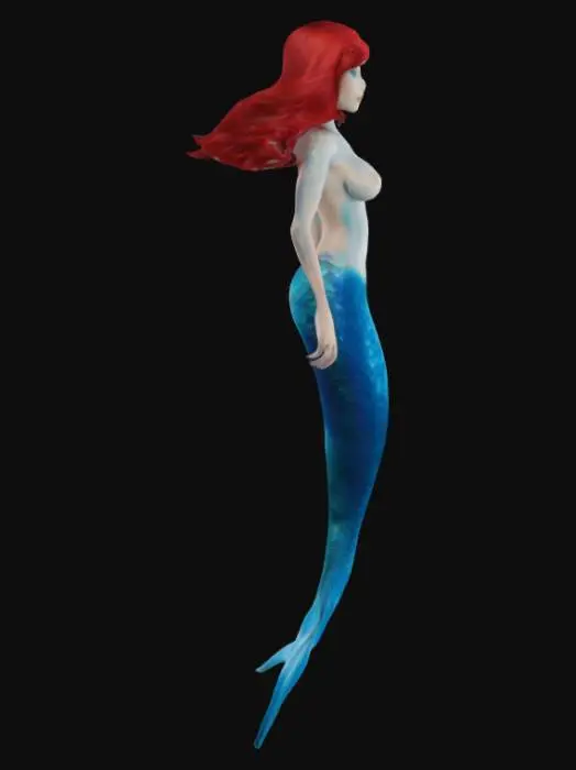 3D model for Mermaid Sketch, #ocean#