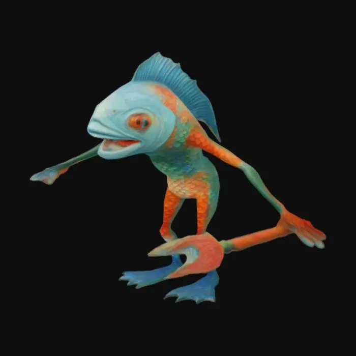 3D model for Trident-Fishling, #ocean#