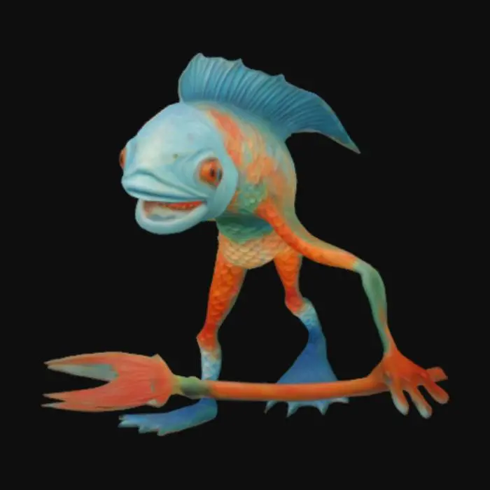 3D model for Trident-Fishling, #ocean#