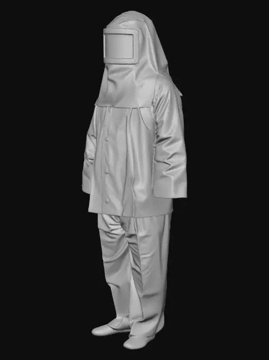 3D model for Yellow Hazmat Suit