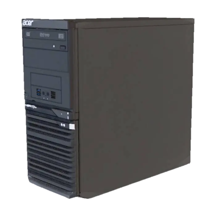 Desktop PC - Computer 3D model, vytvořený pomocí AI