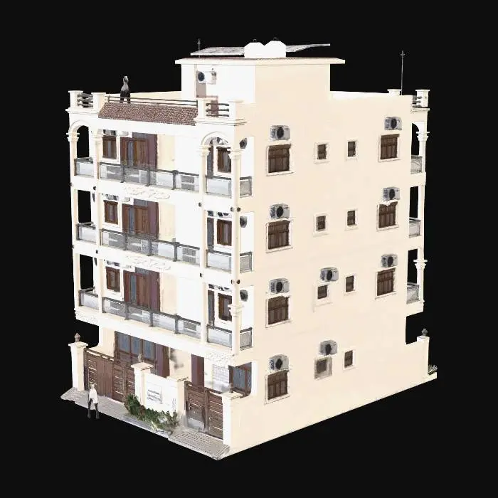 3D model for Rooftop Solar Apartment Building