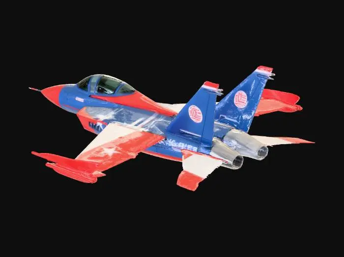 3D model for recruitment poster turkey flying a jet like top gun