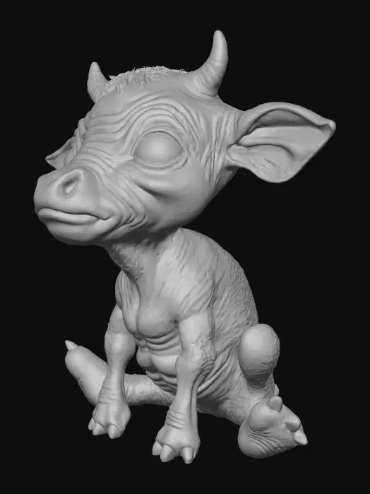 3D model for Green Calf Cuteness
