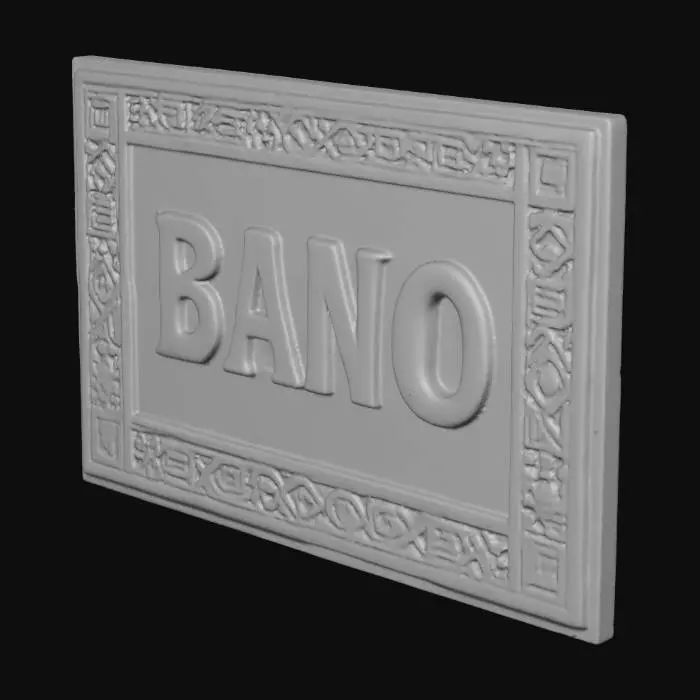 3D model for Bathroom Sign in Relief Style