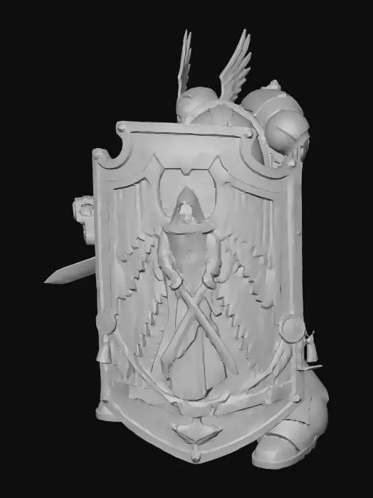3D model for WH40K DarkAngel Shield