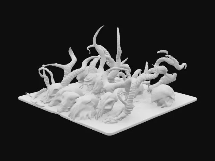 3D model for oddities, horror, collection, strange, decoration, skull, scary, mythical, monster, gory, gore, conspiracy theories