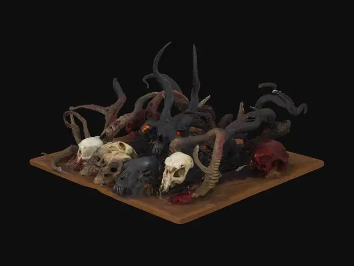 3D model for oddities, horror, collection, strange, decoration, skull, scary, mythical, monster, gory, gore, conspiracy theories
