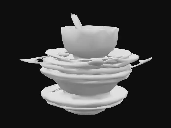 3D model for Stacked Dishes