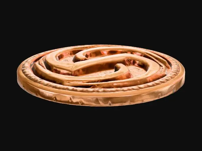 3D model for a stylized coin
