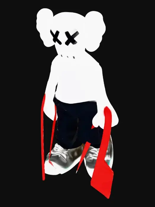 3D model for bone guy with nails and clothes