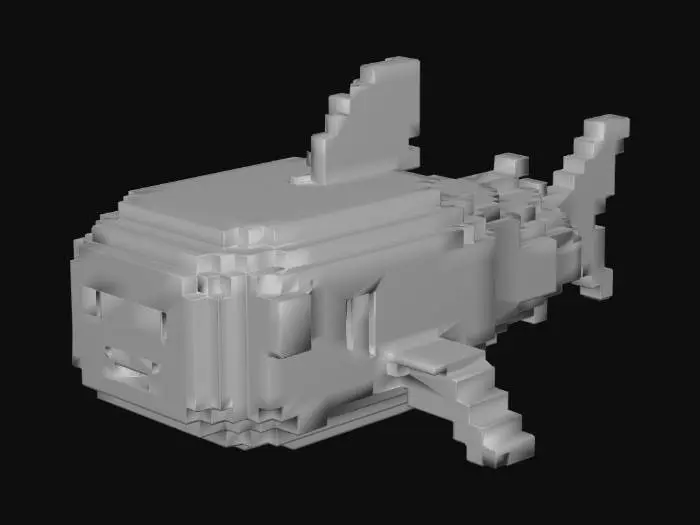 3D model for Pixel Shark