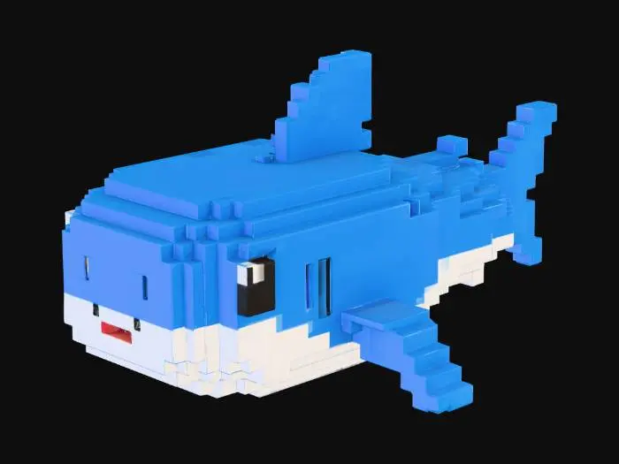 3D model for Pixel Shark