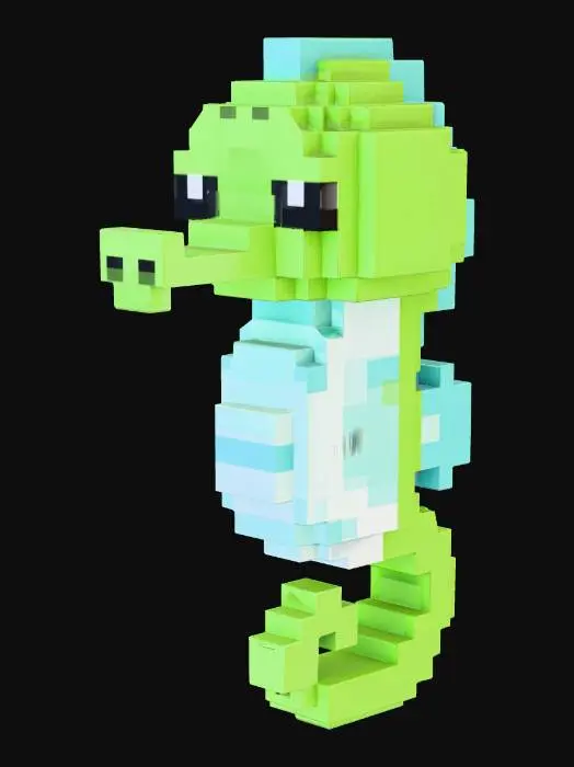 3D model for Pixel Seahorse