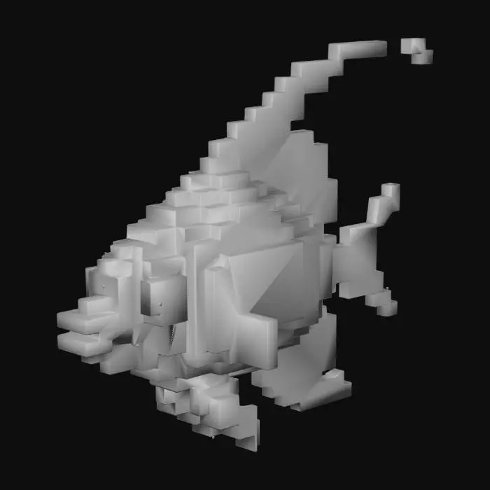 3D model for Pixel Fish Puzzle