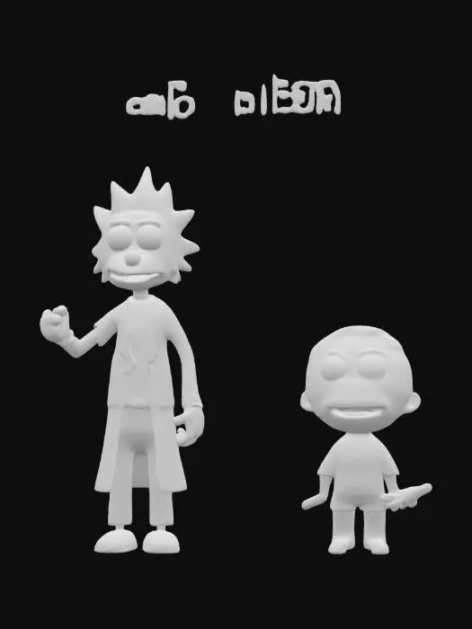 3D model for rick and morty 